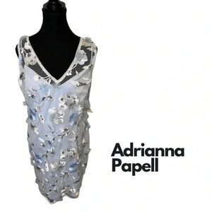 Adrianna Papell  | Floral Embroidery Sheath Dress | Size 14
